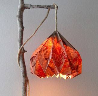 20 DIY Paper Bag Lampshade Ideas Image