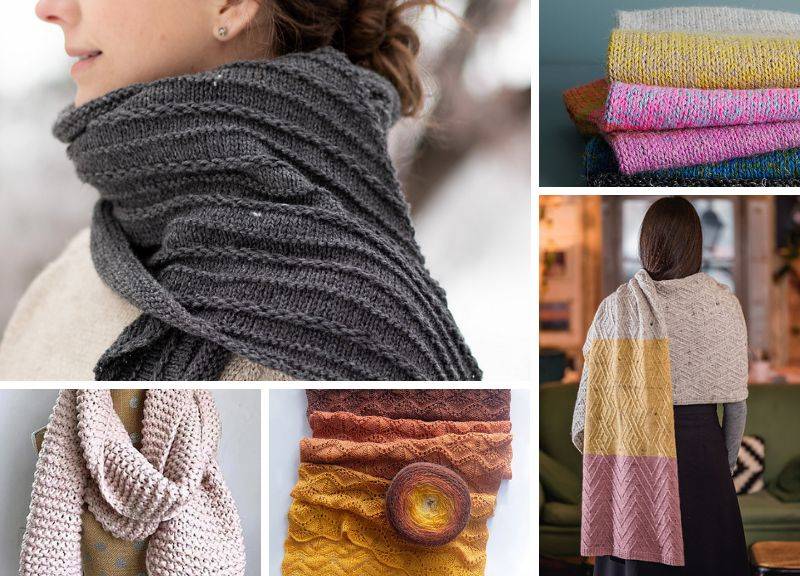28 Knitted Scarves Patterns Image