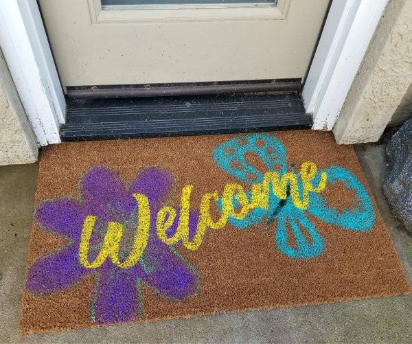 32 Spray Paint Door Mat Ideas Image