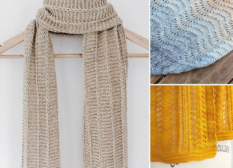 28 Knitted Scarves Patterns Image