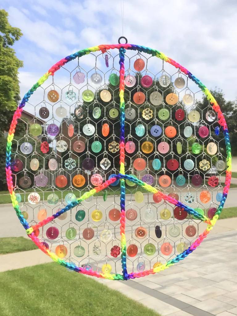9 Button Suncatcher Ideas Image