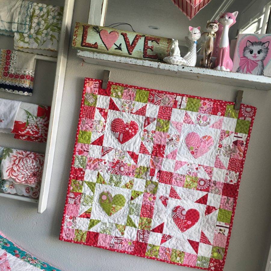 34 Heart Quilt Blocks Patterns Image
