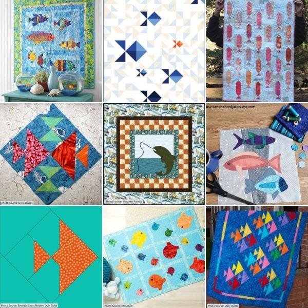 17 Paper Pieced Fish Quilt Patterns Image