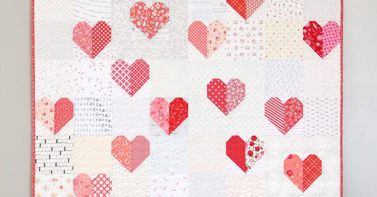 34 Heart Quilt Blocks Patterns Image