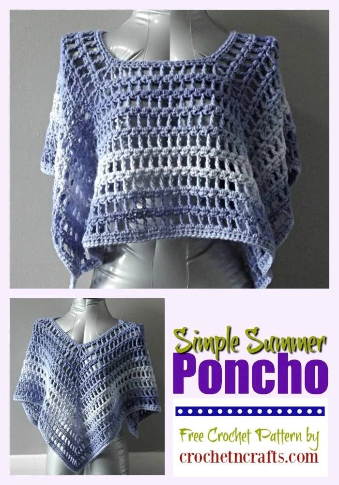 35 Easy Crochet Poncho Patterns Image