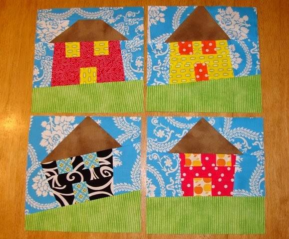 28 Wonky House Quilt Blocks Patterns Image