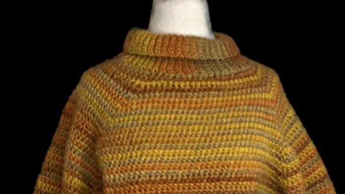 30 Turtle Neck Poncho Knitting Patterns Image