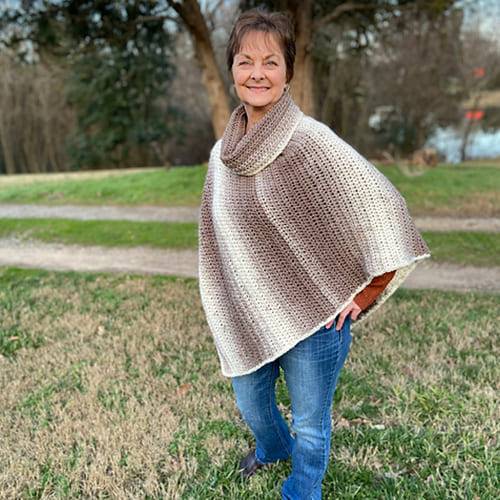 30 Turtle Neck Poncho Knitting Patterns Image