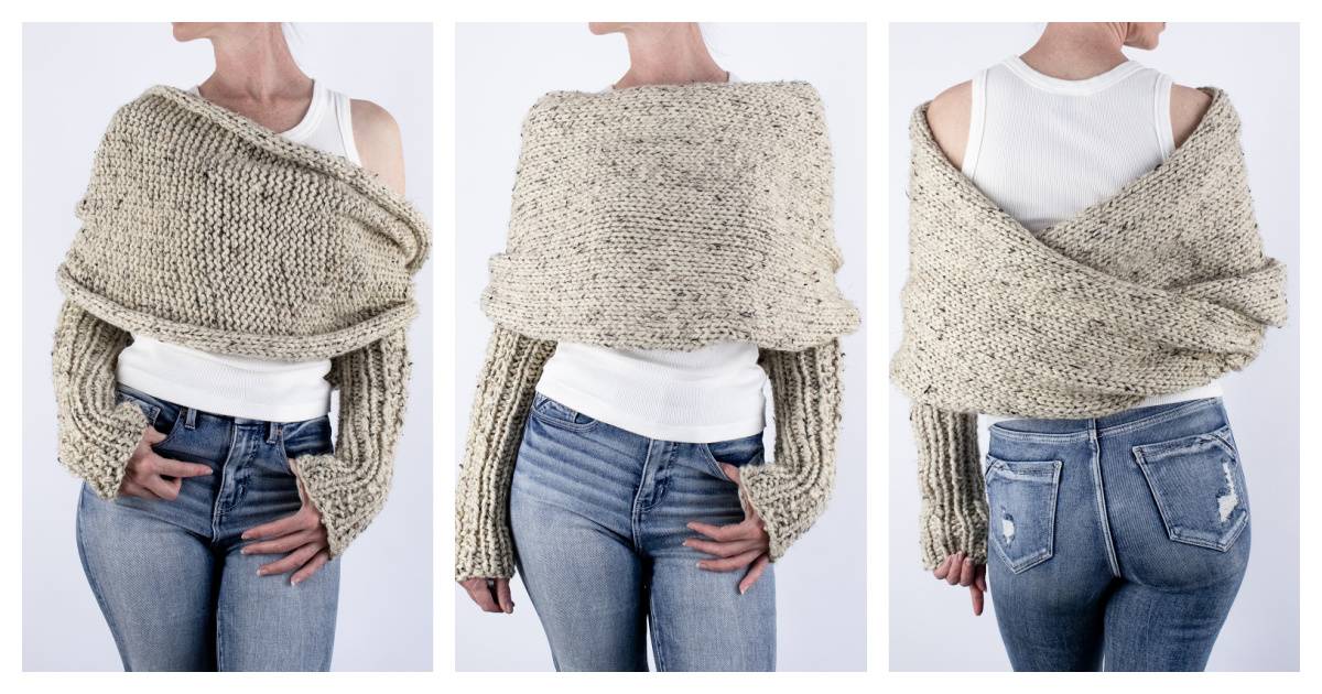 34 Scarf with Sleeves Knitting Patterns Image