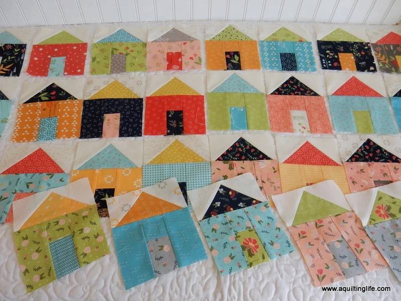 28 Wonky House Quilt Blocks Patterns Image