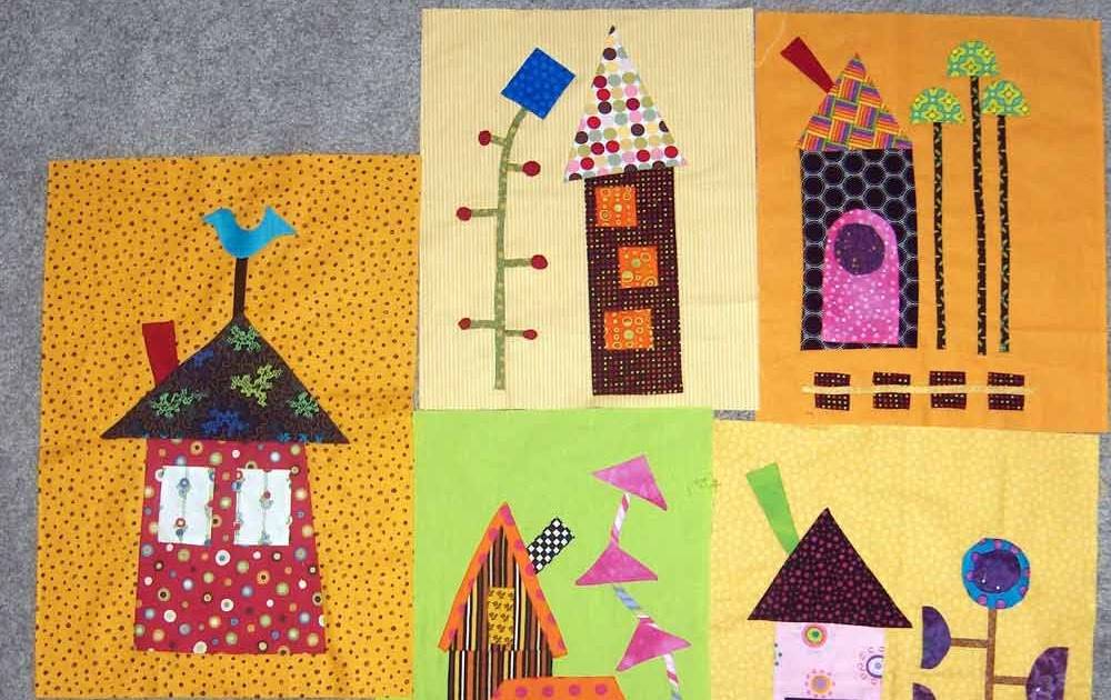 28 Wonky House Quilt Blocks Patterns Image