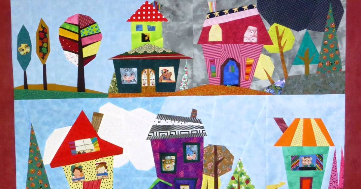 28 Wonky House Quilt Blocks Patterns Image