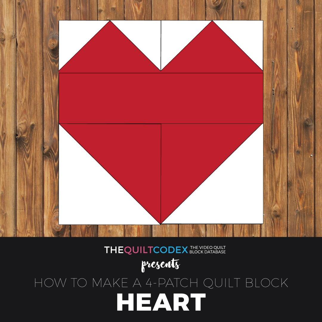 34 Heart Quilt Blocks Patterns Image