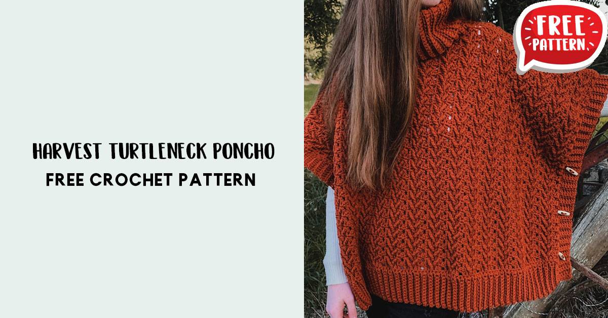 30 Turtle Neck Poncho Knitting Patterns Image