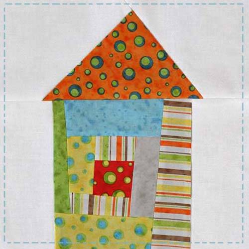 28 Wonky House Quilt Blocks Patterns Image