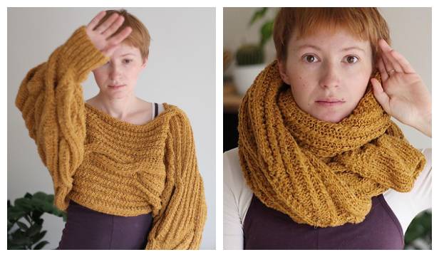 34 Scarf with Sleeves Knitting Patterns Image