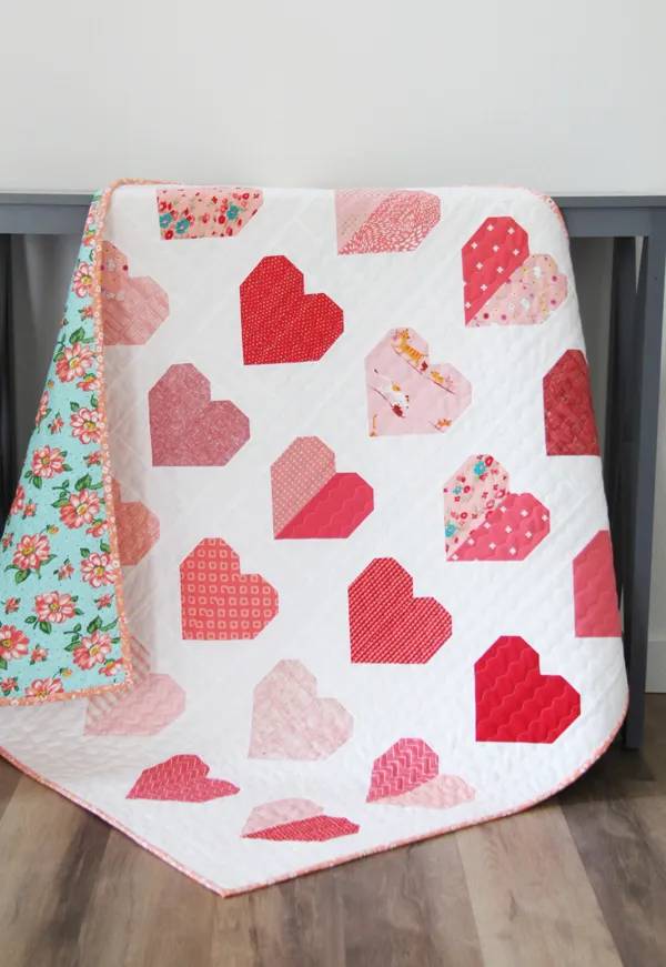 34 Heart Quilt Blocks Patterns Image