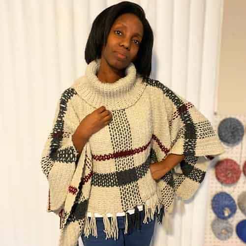 30 Turtle Neck Poncho Knitting Patterns Image