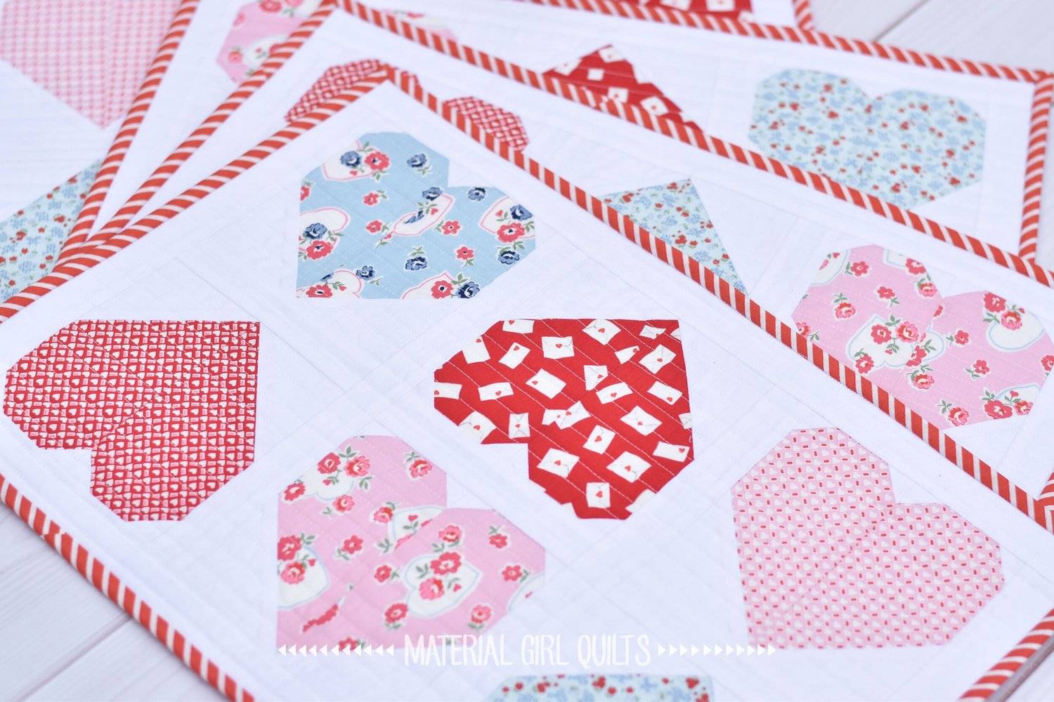 34 Heart Quilt Blocks Patterns Image