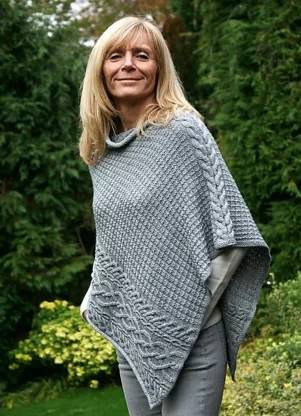 30 Turtle Neck Poncho Knitting Patterns Image