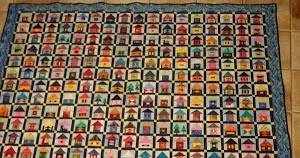 34 Paper Pieced House Quilt Blocks Image