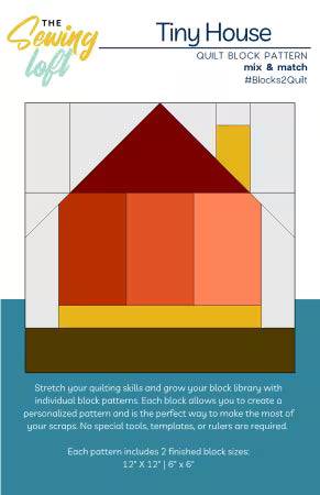 34 Paper Pieced House Quilt Blocks Image