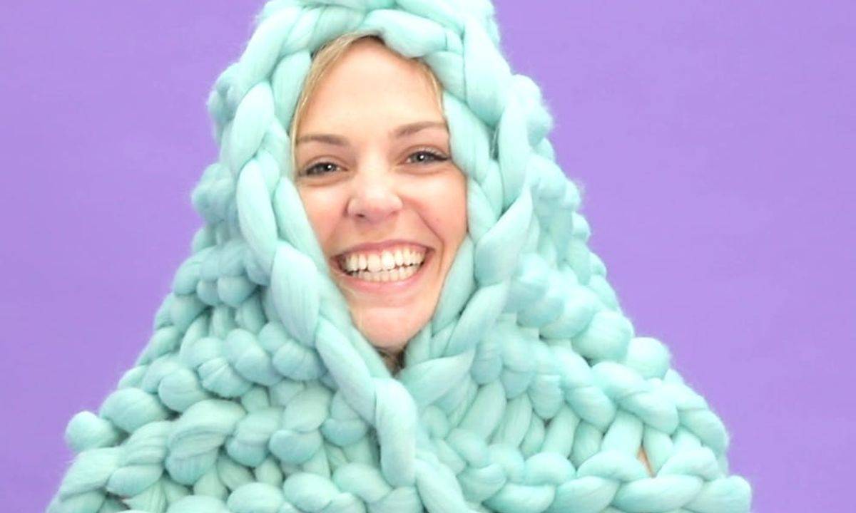 12 Finger Knit Blanket Patterns Image