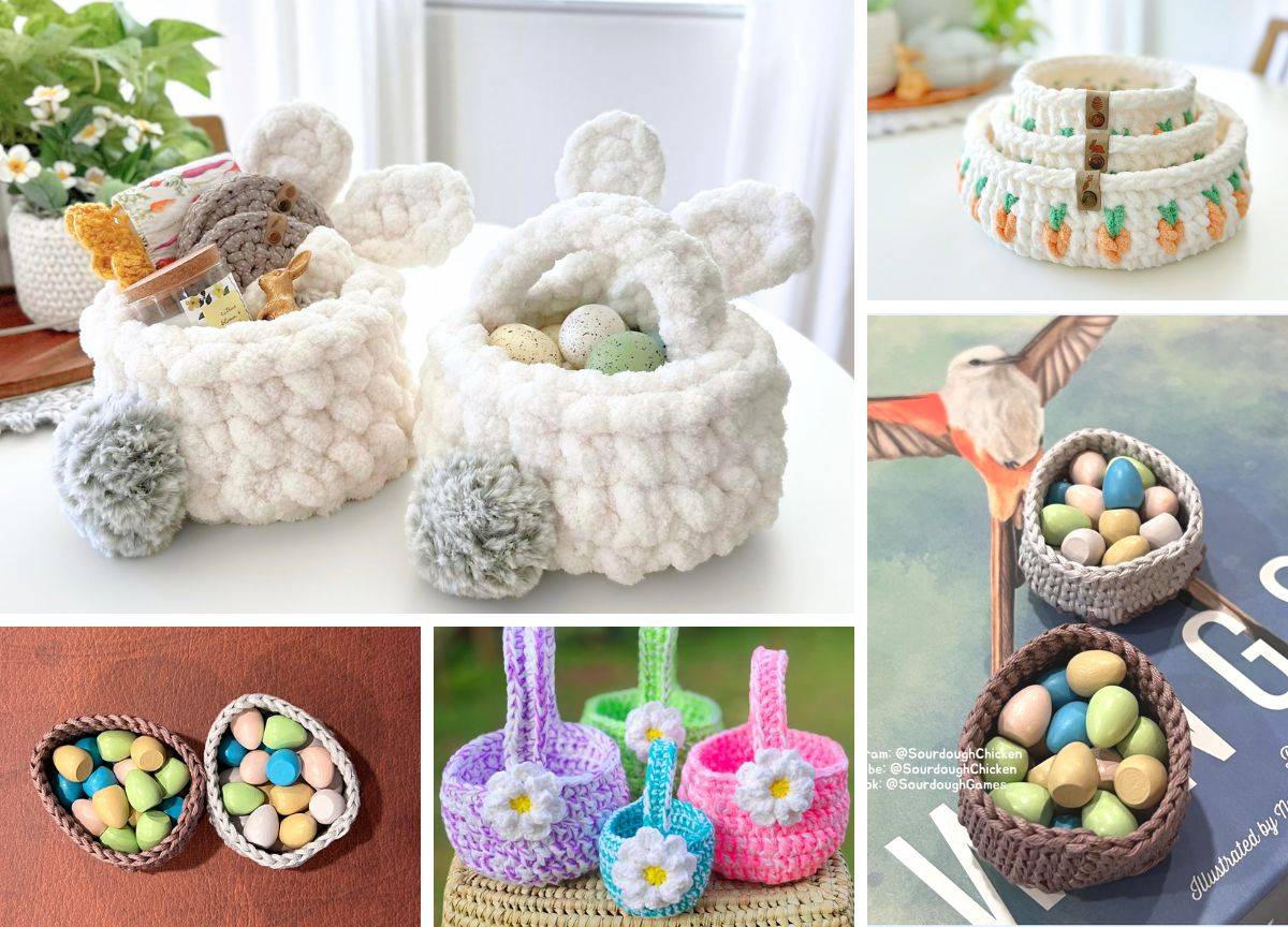 37 Crochet Easter Basket Patterns Image