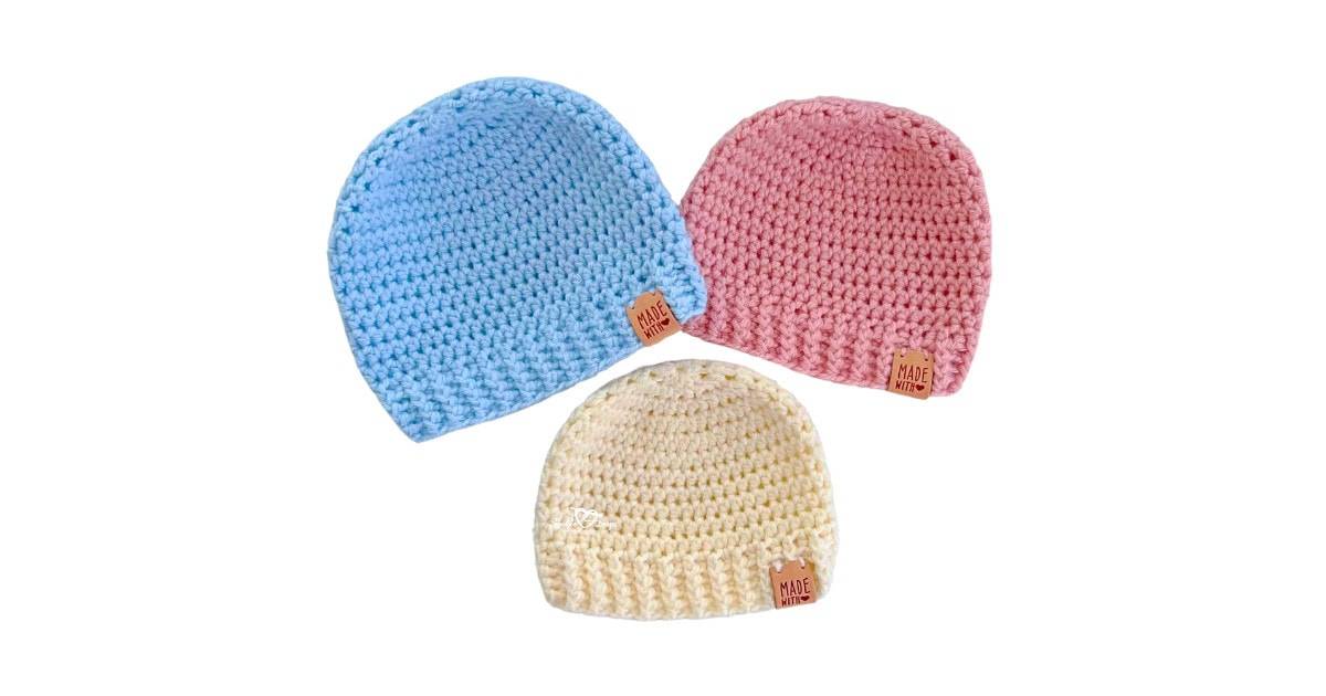 32 Easy Crochet Newborn Beanie Patterns Image