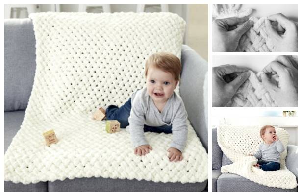 18 Finger Knit Baby Blanket Patterns Image