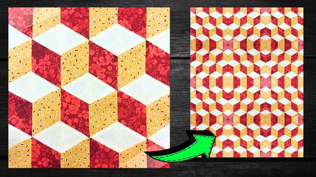 27 EPP Quilt Patterns Tumbling Blocks Image