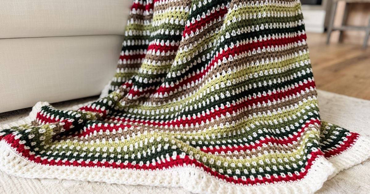 25 Moss Stitch Blanket Patterns Image