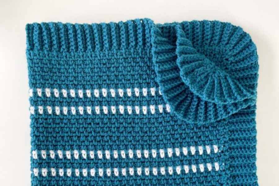 25 Moss Stitch Blanket Patterns Image