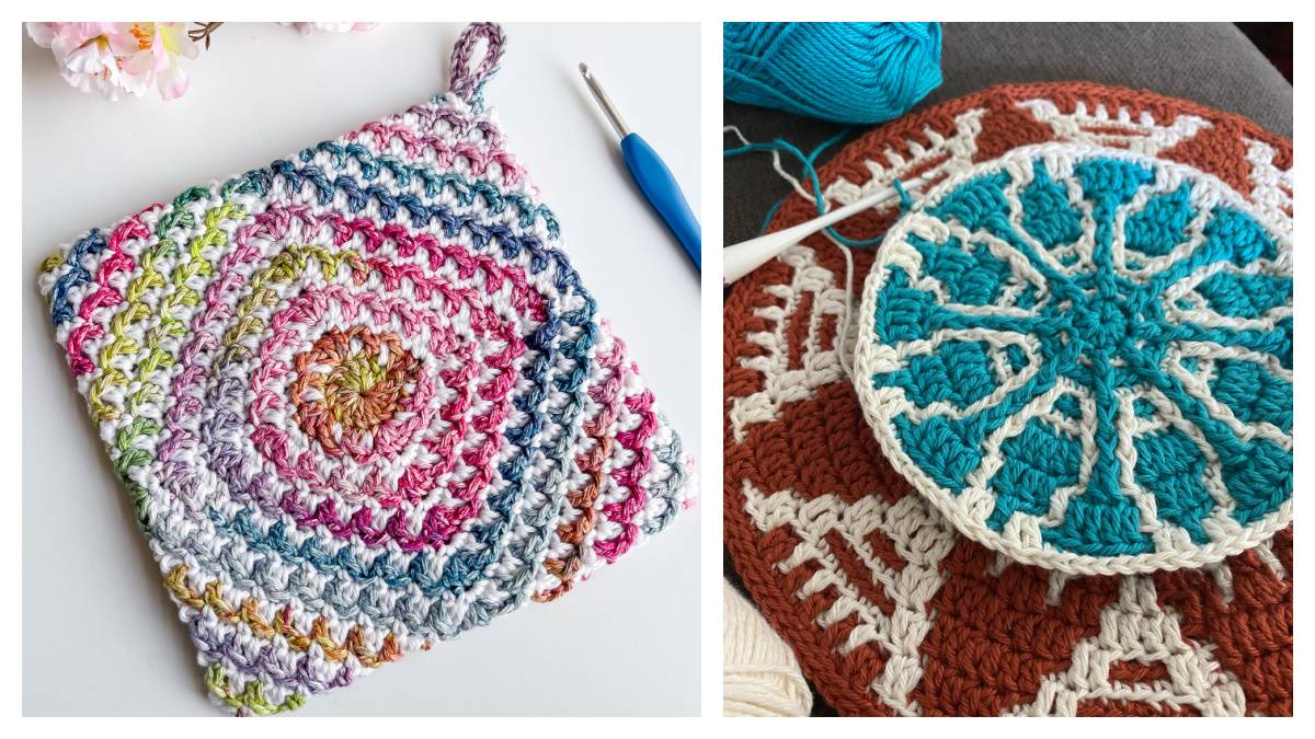 37 Tunisian Crochet Pot Holders Patterns Image