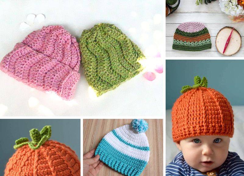 32 Easy Crochet Newborn Beanie Patterns Image