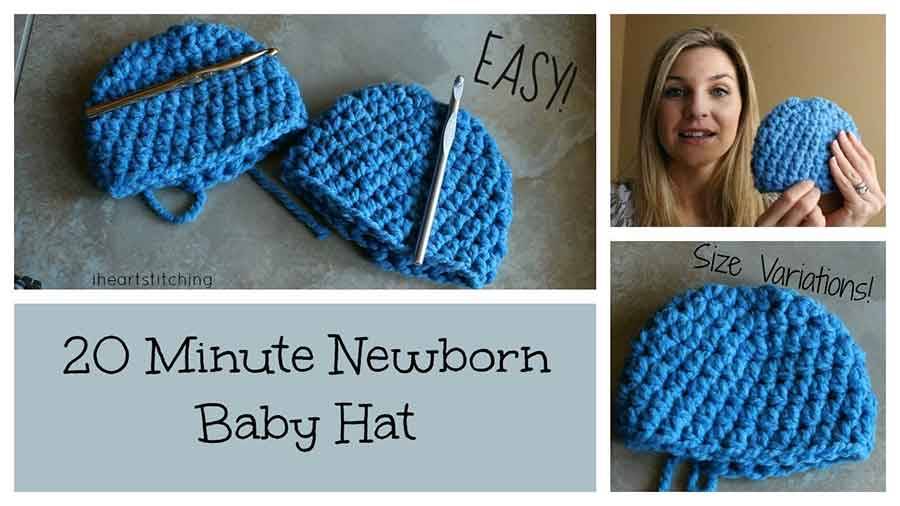 32 Easy Crochet Newborn Beanie Patterns Image