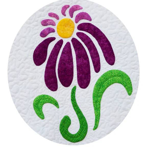 6 Coneflower Applique Patterns Image