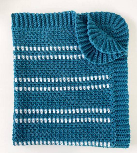 25 Moss Stitch Blanket Patterns Image
