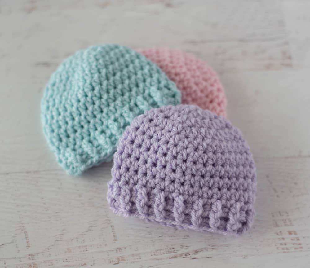 32 Easy Crochet Newborn Beanie Patterns Image