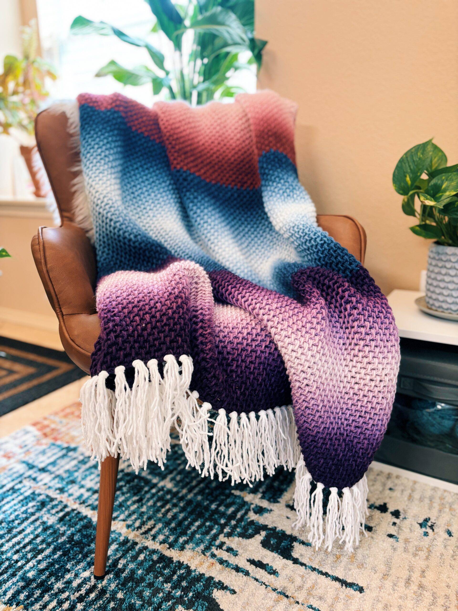 25 Moss Stitch Blanket Patterns Image