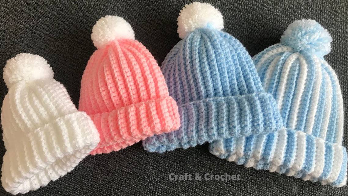 32 Easy Crochet Newborn Beanie Patterns Image