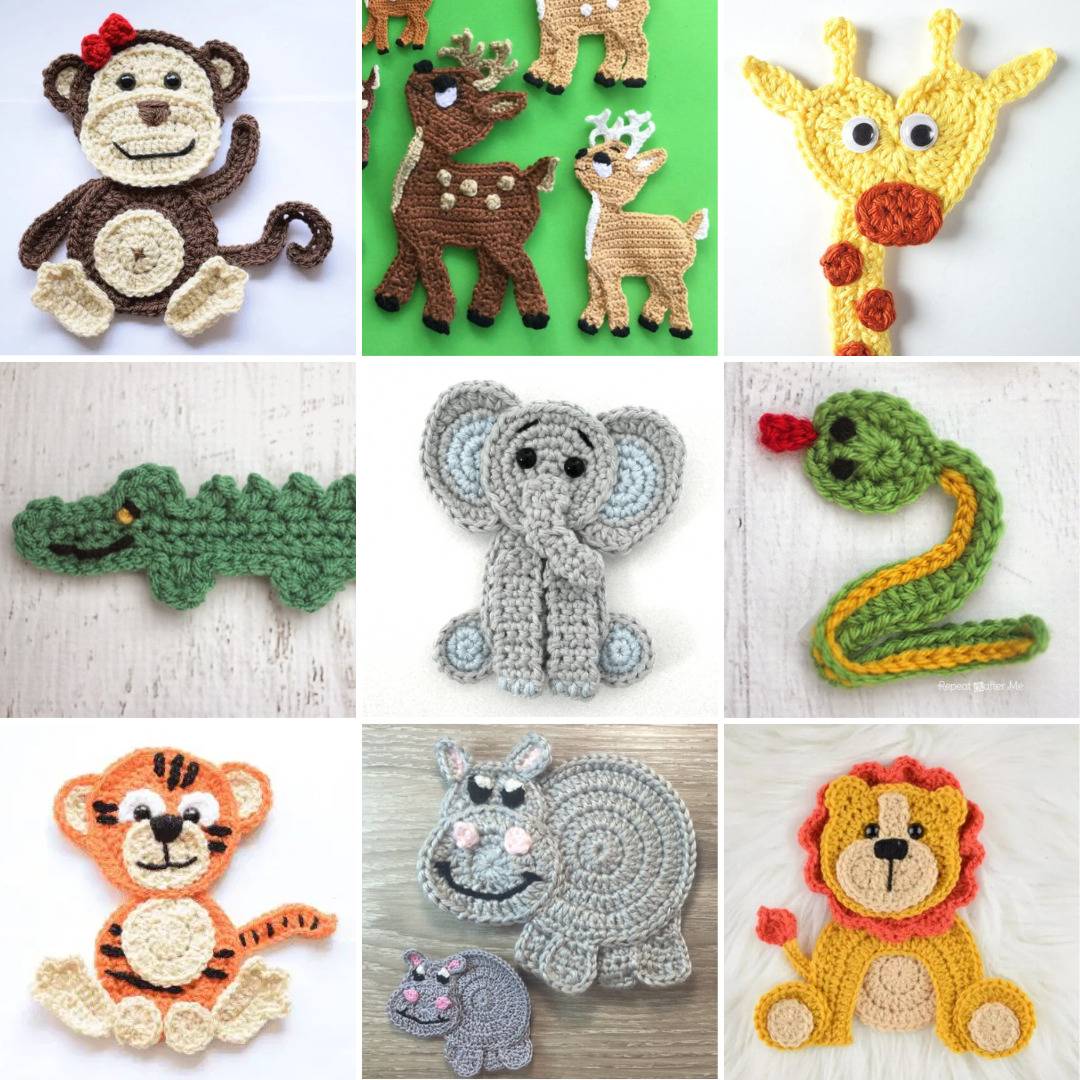 30 Crochet Motifs Appliques Image