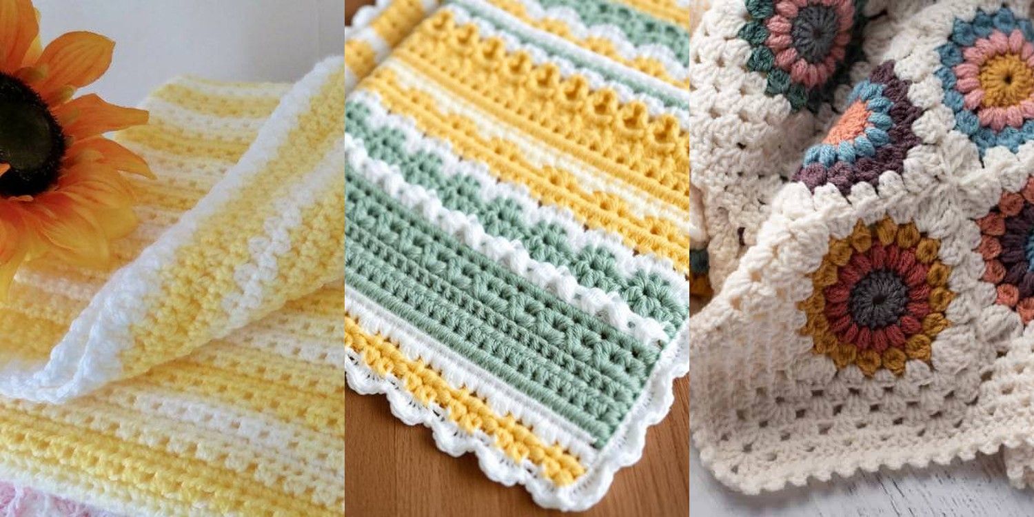 11 2 Color Chunky Knit Blankets