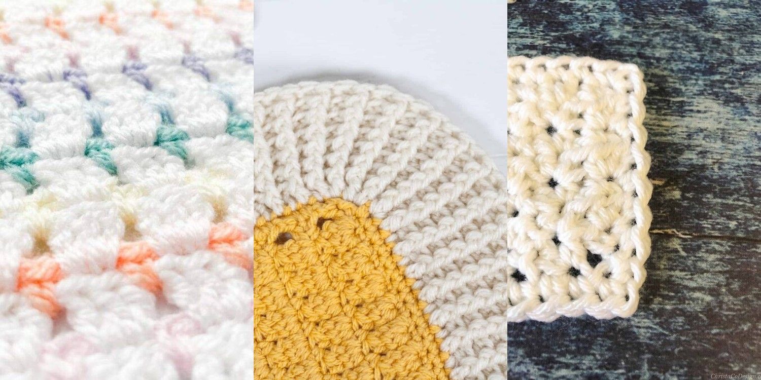 32 Block Stitch Crochet Blanket Border Ideas