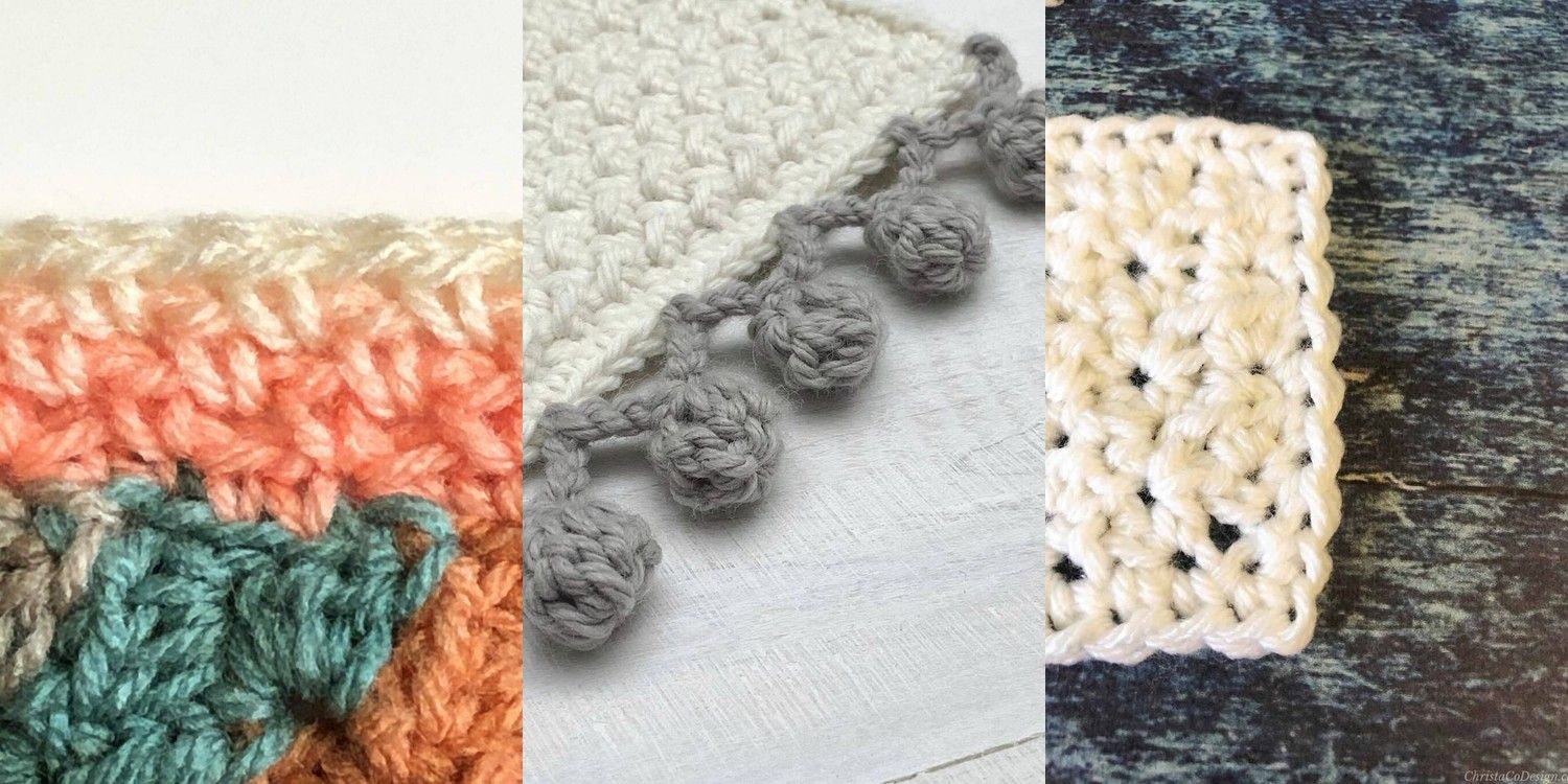 13 Crochet Border for Moss Stitch Blanket Ideas