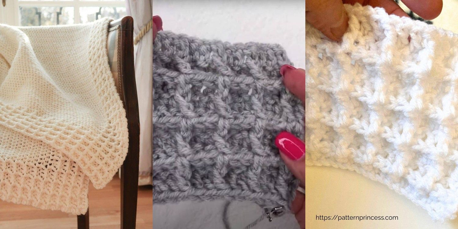 34 Crochet Border for Waffle Stitch Blanket Ideas