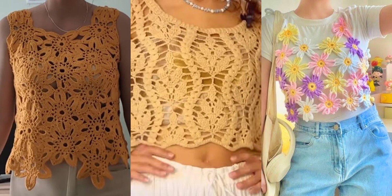 28 Crochet Summer Flower Tops