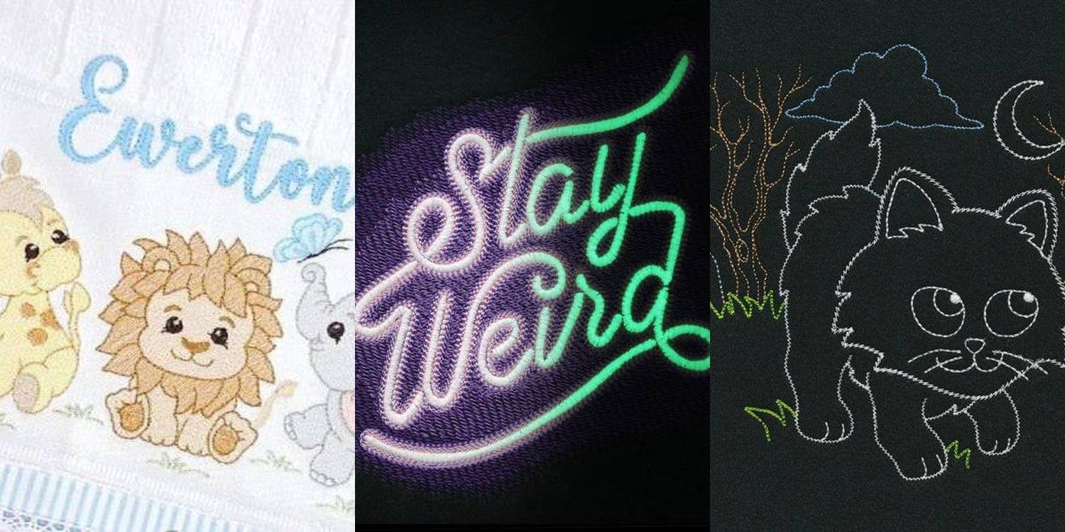13 Glow in the Dark Thread Embroidery Ideas