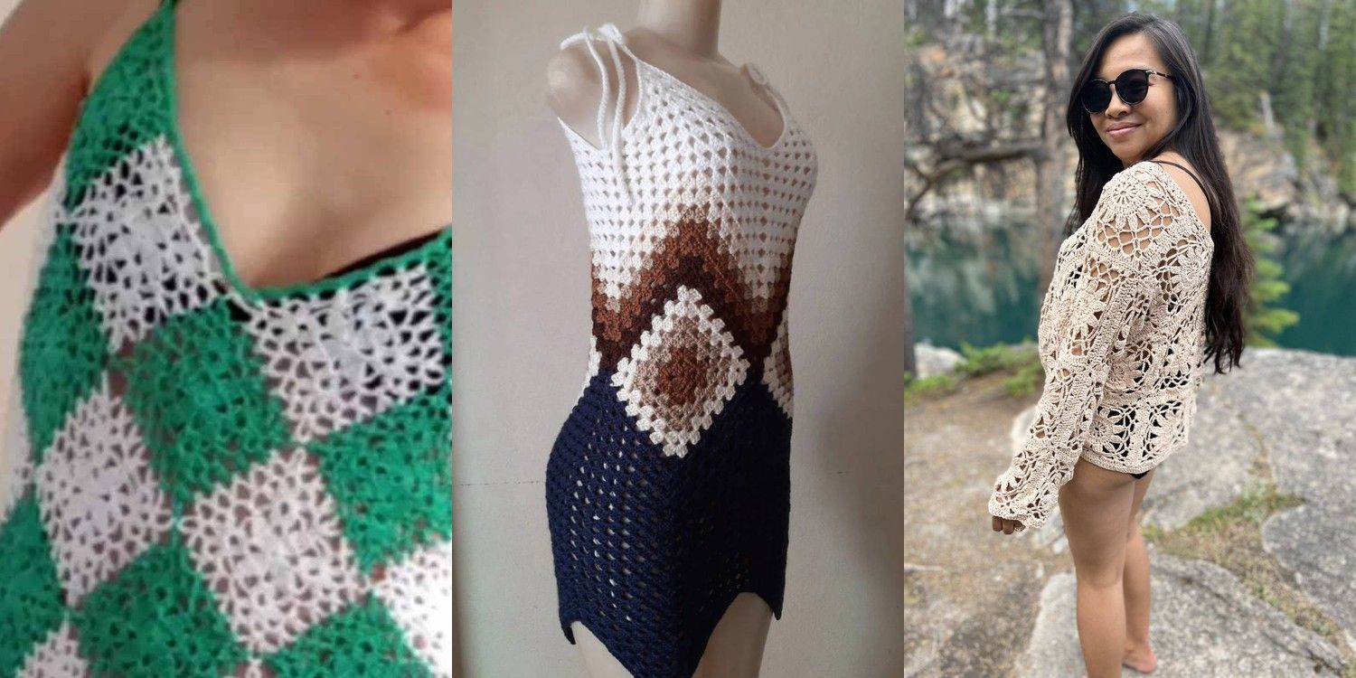 30 Granny Square Swimsuit Cover Up Ideas