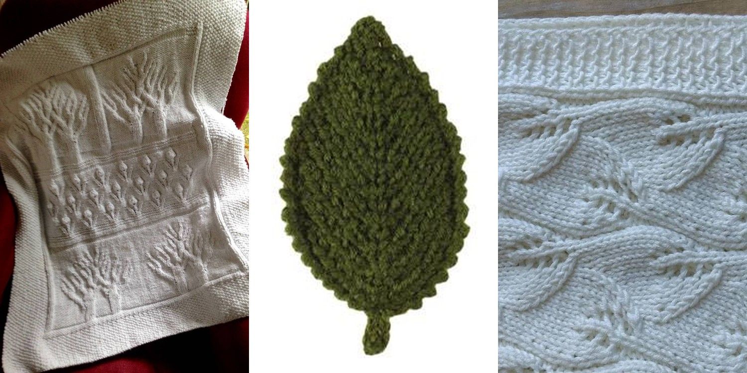 32 Knit Leaf Blanket Patterns